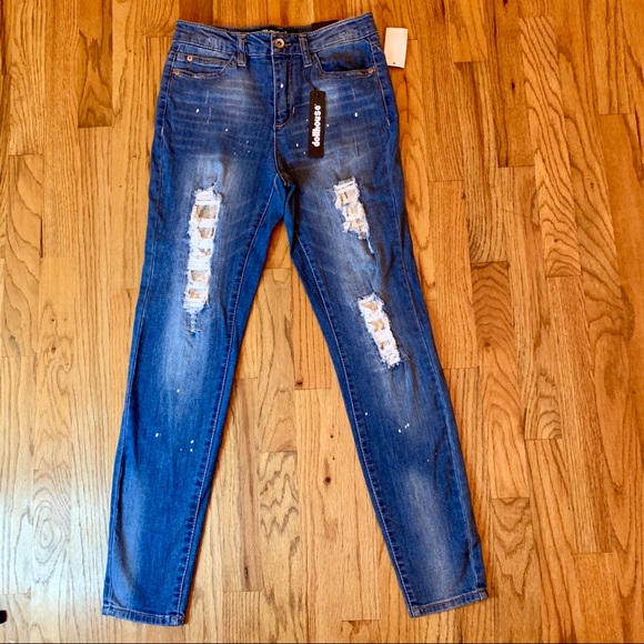 Dollhouse Sequin-Patch Skinny Jeans - Picture 3 of 8